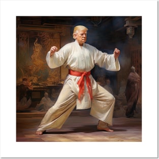 Trump as Shaolin monk - Tshirt Design Posters and Art